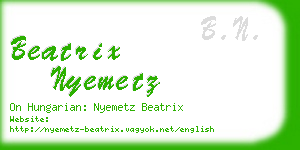 beatrix nyemetz business card